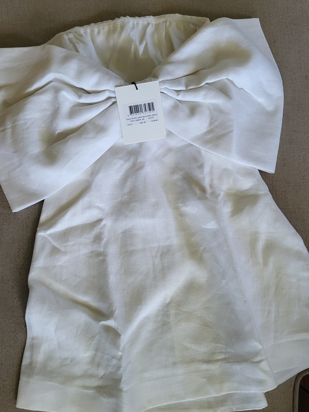 DISSH White Strapless Mini Dress with Statement Bow - Picture 3 of 9